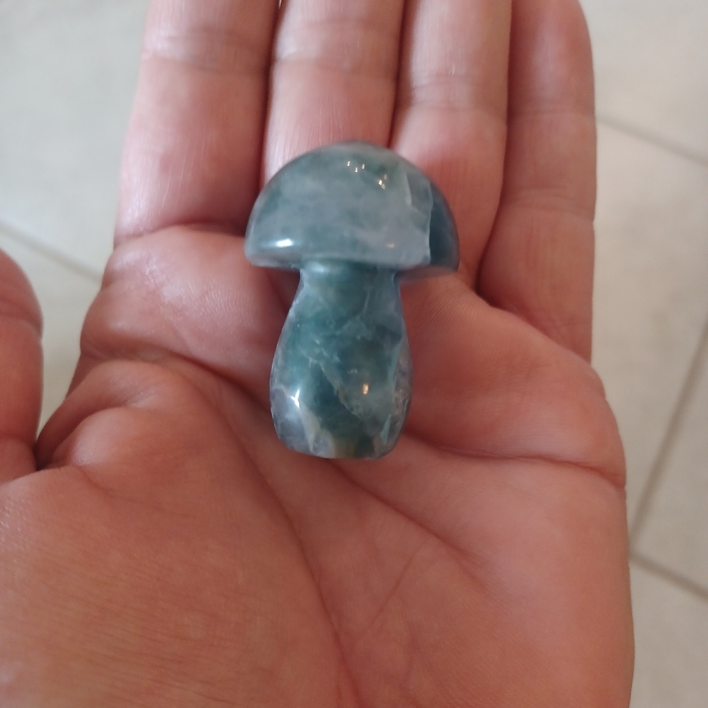 Green Fluorite Crystal Mushroom - Picture 6 of 10